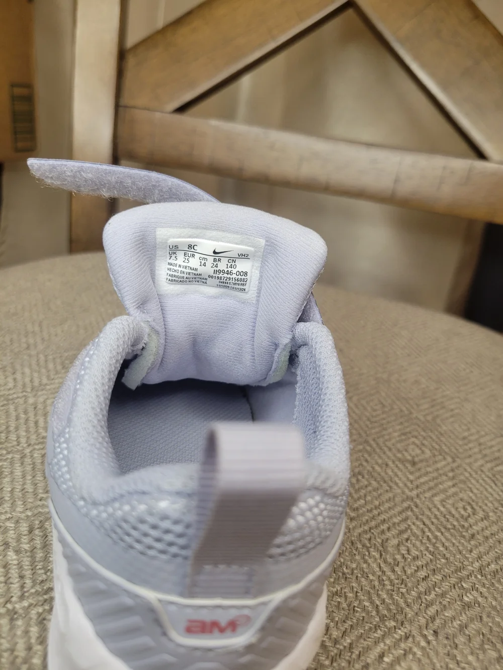 Nike Kids' Air Max Lightweight Athletic Shoes - Light Gray/Pink